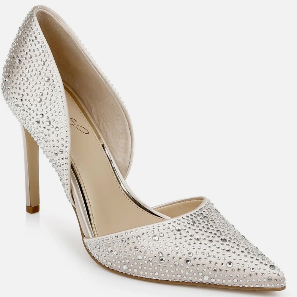 NWB Justise JBM Rhinestone Stiletto D'orsay Heels
